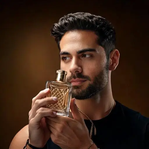 Homme avec un parfum
