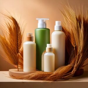 Plusieurs-produits-pour-cheveux--sur-fond-beige