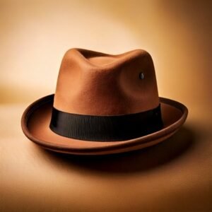 chapeau fedora beige